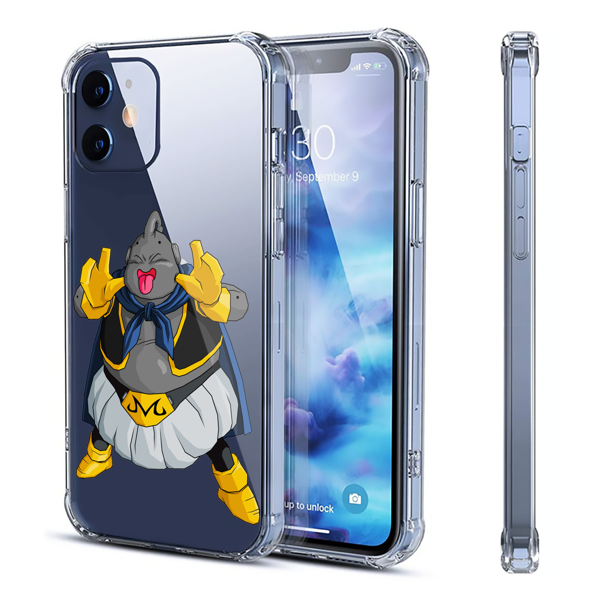 （画像用） ドラゴンボール 魔人ブウ DRAGON BALL Majin Buu 【iPhone 12シリーズ対応】透明スマホケース（クリアソフトケース）